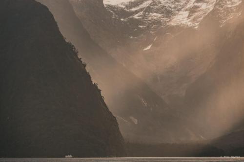 Rays of light on the mountain