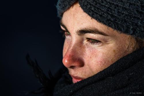 Dark portrait of a woman